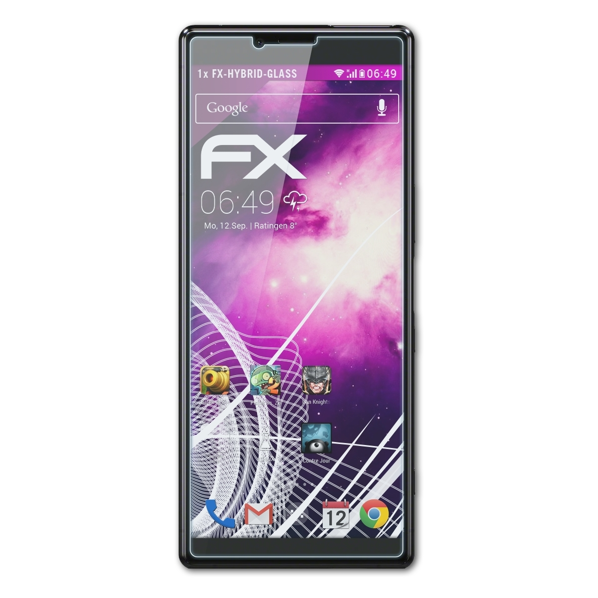 ATFOLIX FX-Hybrid-Glass Schutzglas(für Sony Xperia 1)