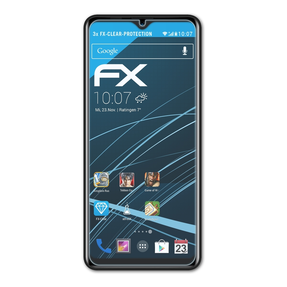 Plus) FX-Clear Blackview A80 Displayschutz(für 3x ATFOLIX