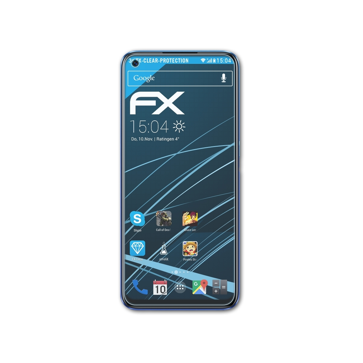 6) Displayschutz(für Oppo FX-Clear 3x ATFOLIX Realme
