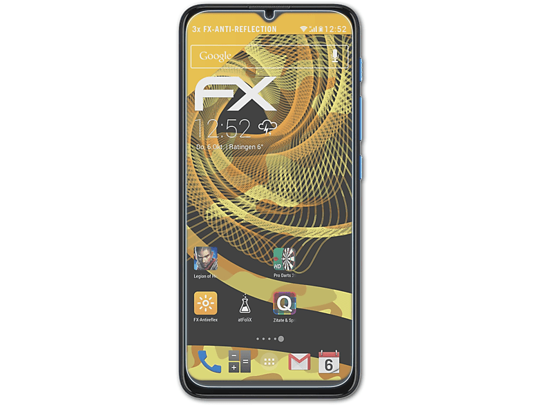 ATFOLIX 3x FX-Antireflex Displayschutz(für Motorola Moto E7 Power)