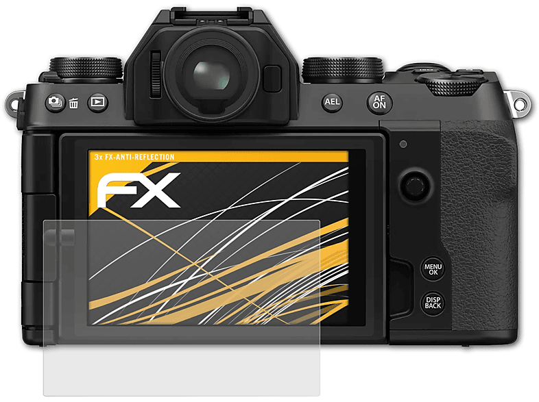 ATFOLIX 3x FX-Antireflex Displayschutz(für Fujifilm X-S10) | Kamera Schutzfolie