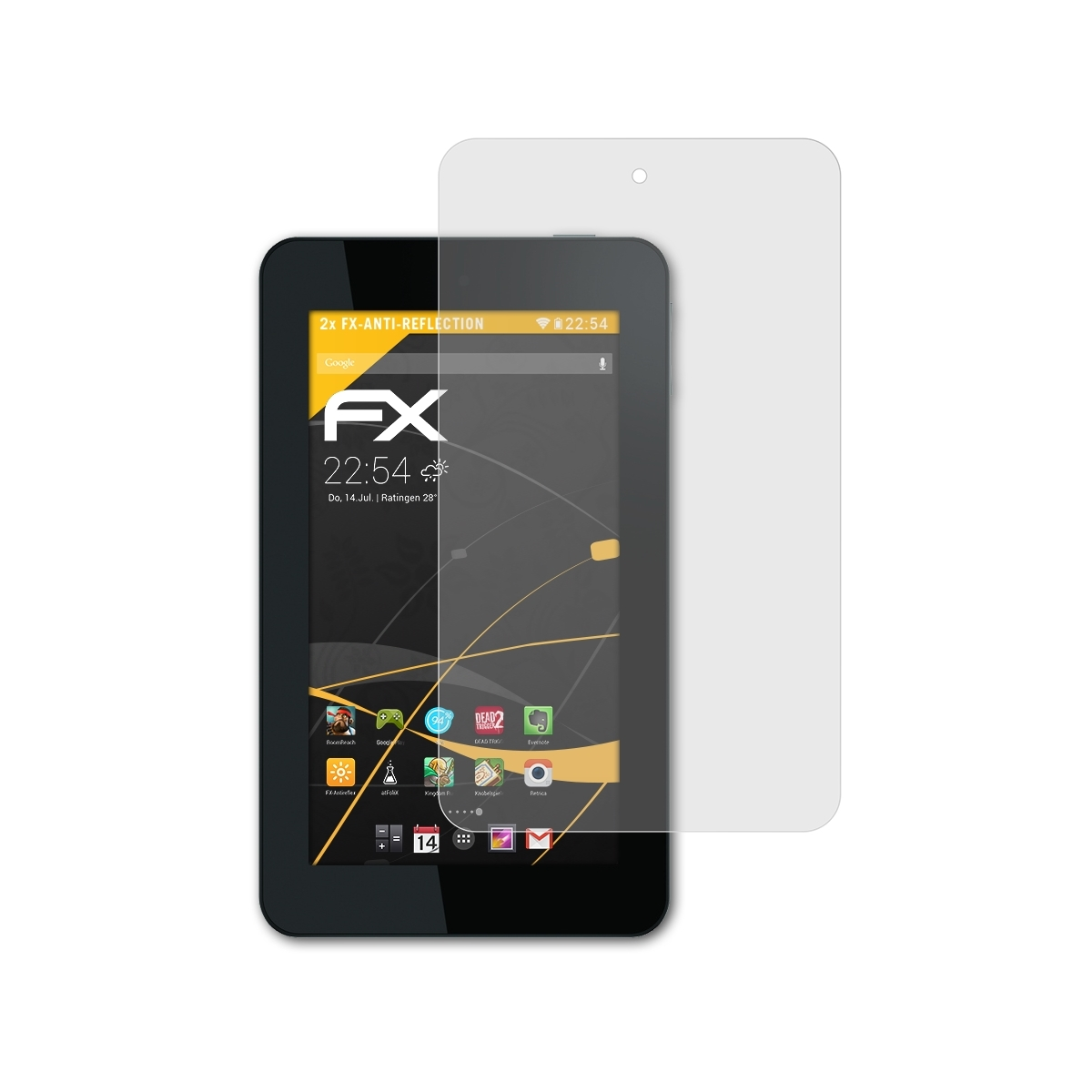 ATFOLIX 2x FX-Antireflex Displayschutz(für 7) HP Slate