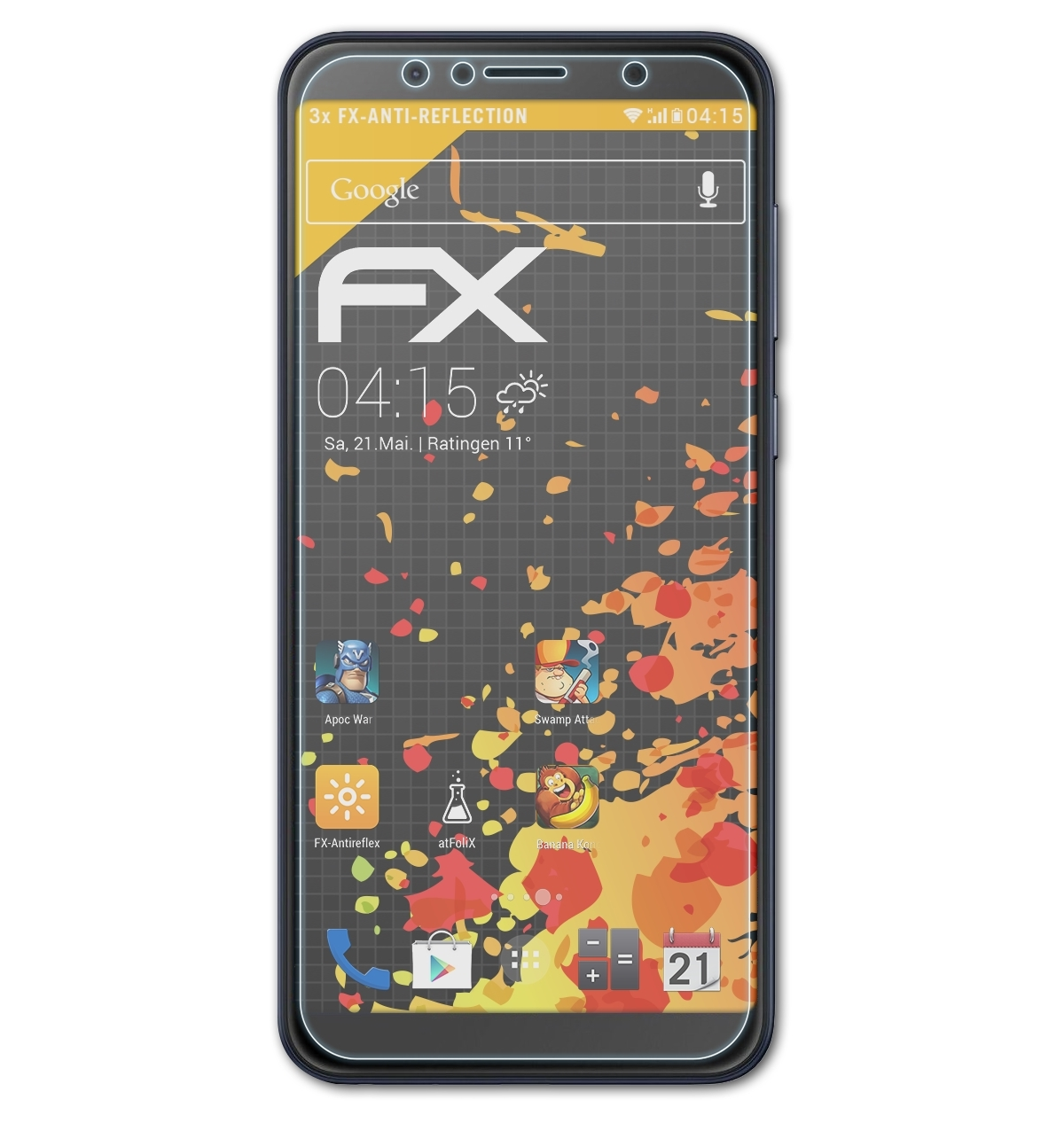 ATFOLIX 3x FX-Antireflex Displayschutz(für (ZB602KL)) Pro (M1) ZenFone Max Asus