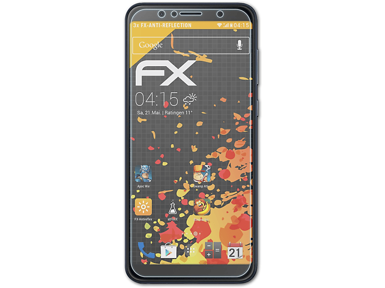 ATFOLIX 3x FX-Antireflex Displayschutz(für Asus ZenFone Max Pro (M1) (ZB602KL))