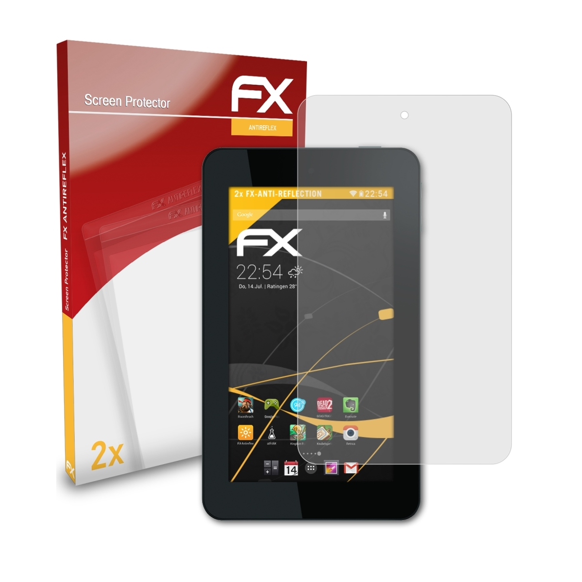 ATFOLIX 2x FX-Antireflex Slate Displayschutz(für 7) HP