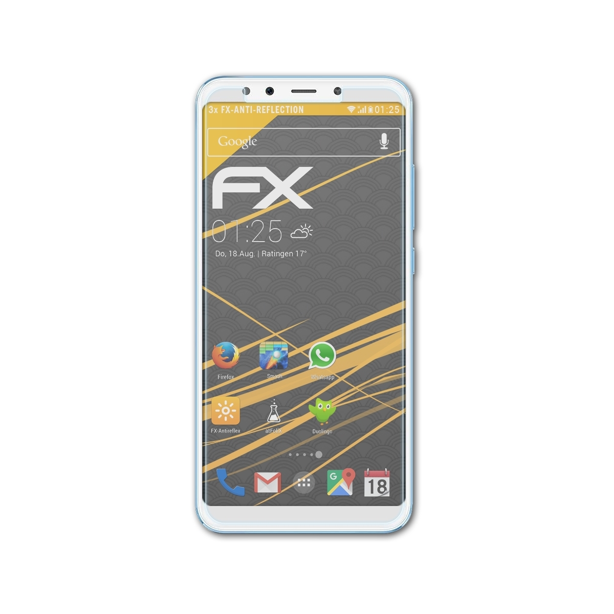 ATFOLIX 3x FX-Antireflex Displayschutz(für Xiaomi A2) Mi