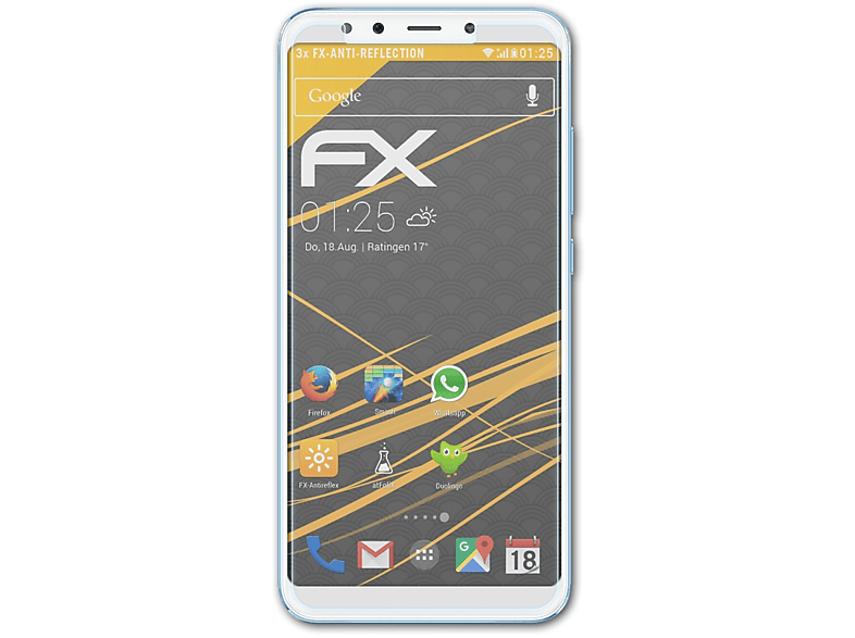 ATFOLIX 3x FX-Antireflex Displayschutz(für Xiaomi Mi A2)