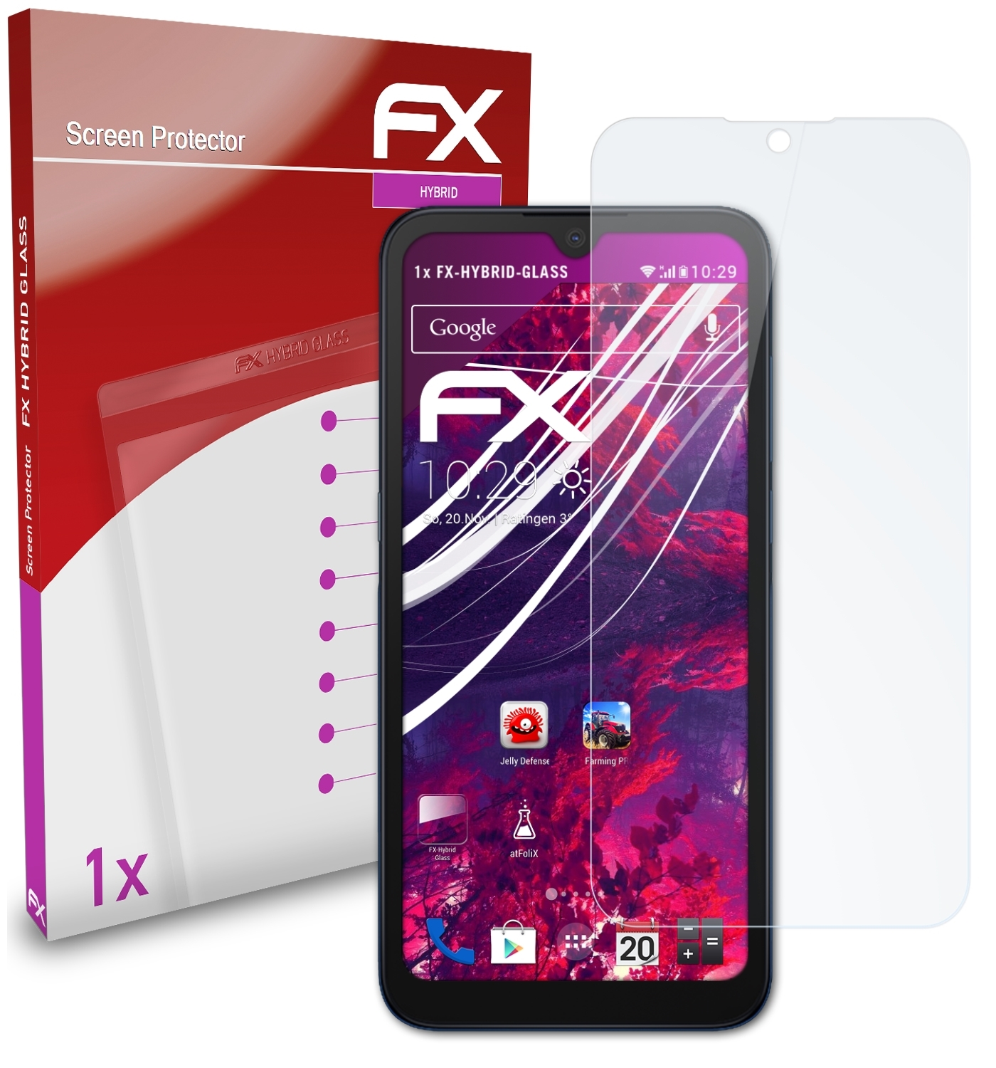 Pro) FX-Hybrid-Glass ATFOLIX 1L Alcatel Schutzglas(für