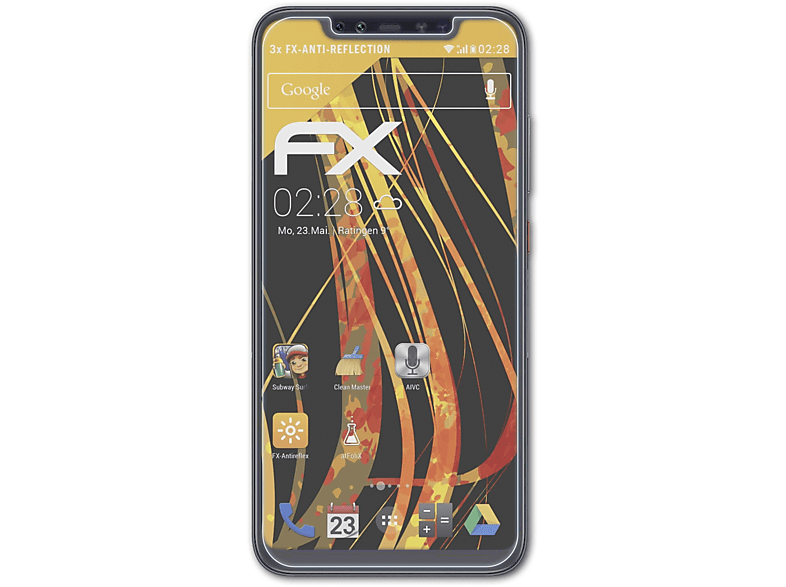 ATFOLIX 3x FX-Antireflex Displayschutz(für Xiaomi Mi 8 Pro)
