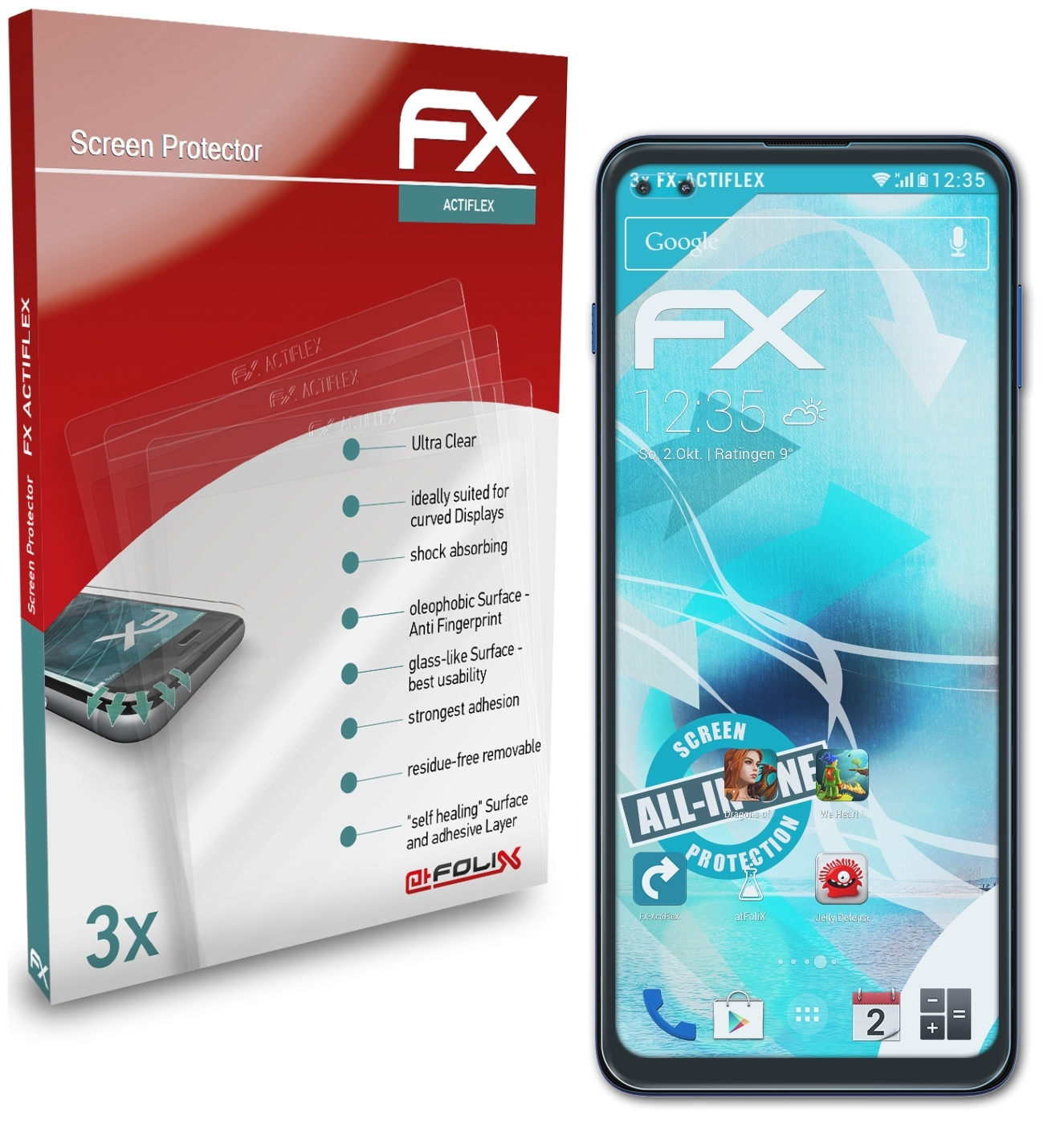 Plus) 3x G FX-ActiFleX 5G Motorola ATFOLIX Displayschutz(für Moto