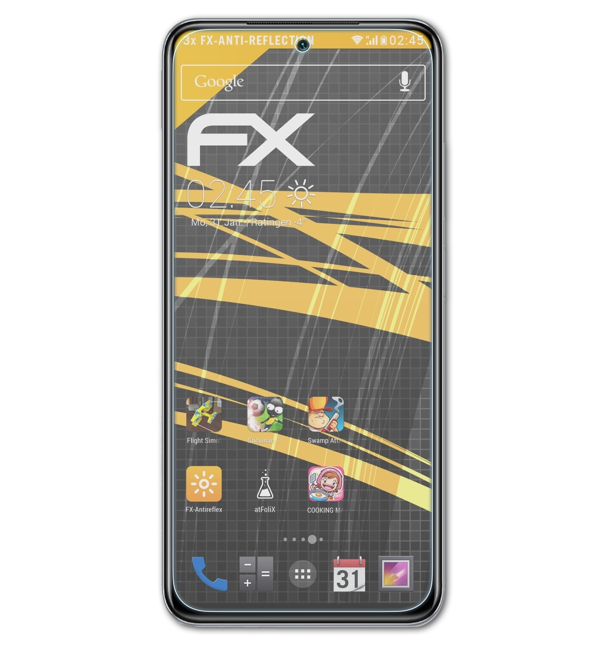 ATFOLIX 3x FX-Antireflex Xiaomi Displayschutz(für Note Redmi 10)