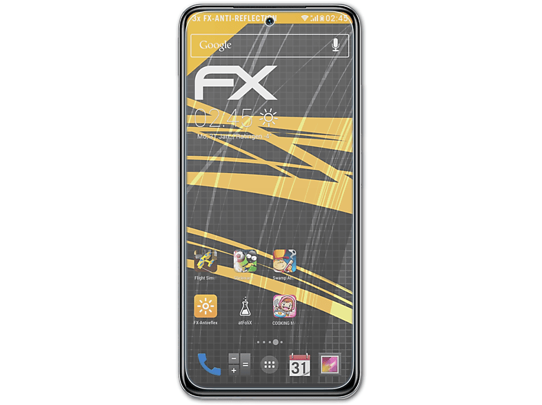 ATFOLIX 3x FX-Antireflex Displayschutz(für Xiaomi Redmi Note 10)