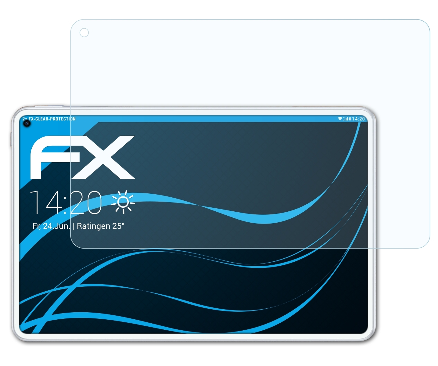 ATFOLIX 2x FX-Clear Displayschutz(für Huawei (10.8 Inch)) MatePad Pro