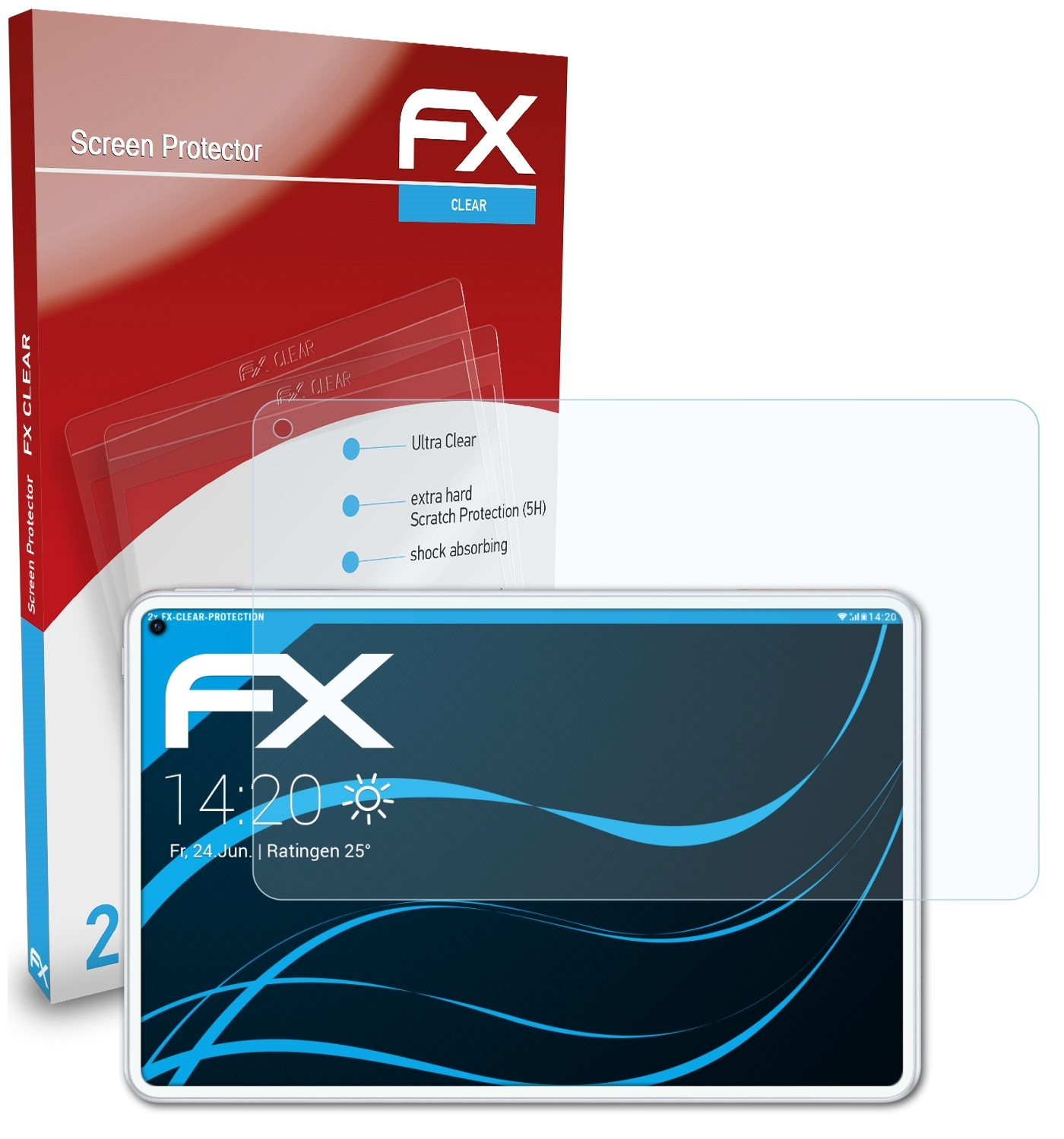 ATFOLIX 2x FX-Clear Displayschutz(für Huawei (10.8 Inch)) MatePad Pro