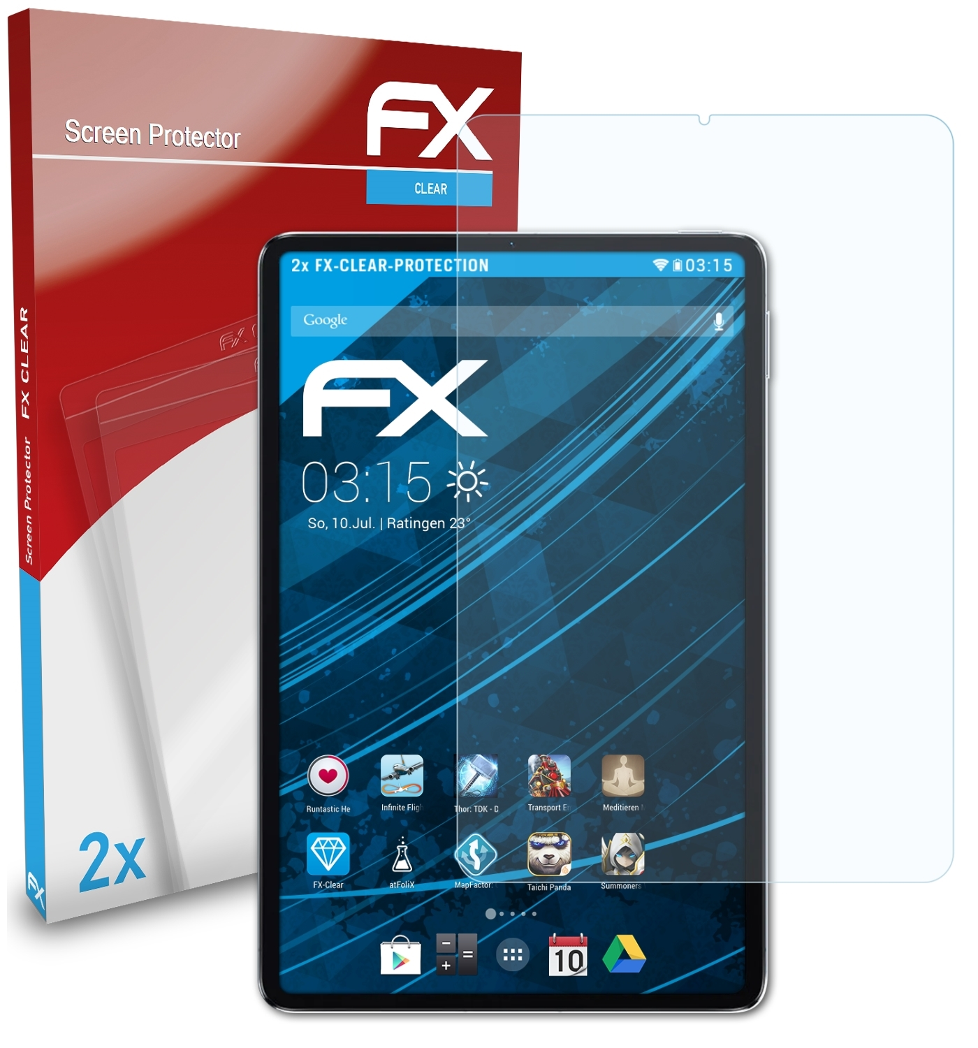 Pad Mi Displayschutz(für Xiaomi ATFOLIX FX-Clear 5) 2x