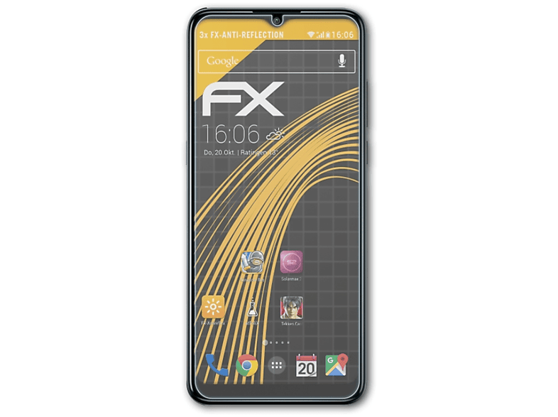 ATFOLIX 3x FX-Antireflex Displayschutz(für Alcatel 5H)