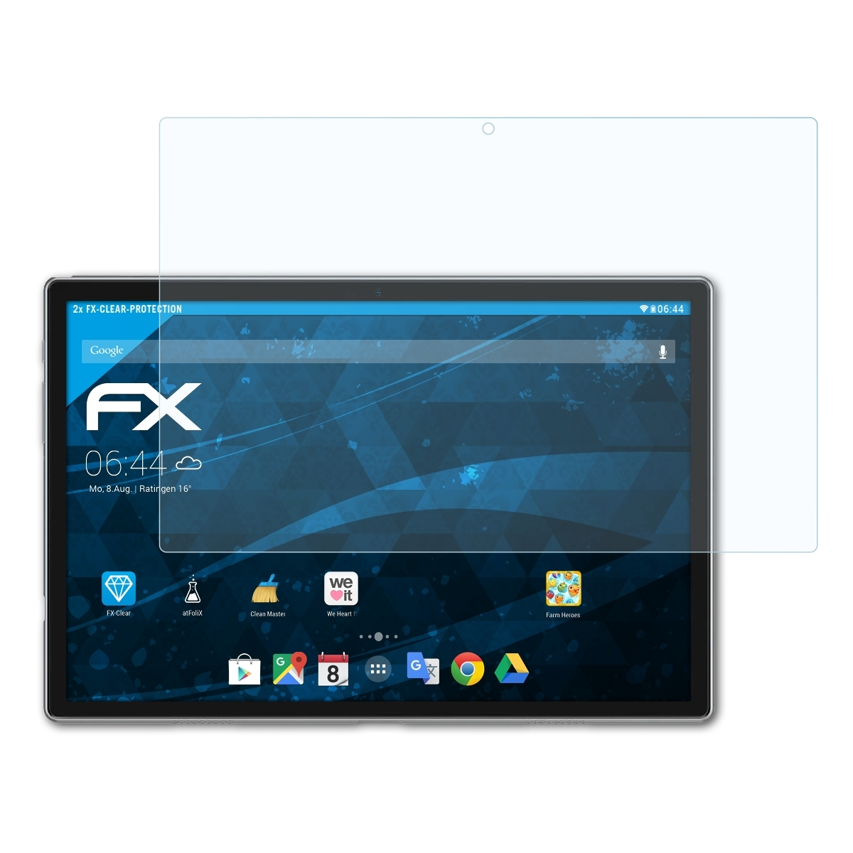 ATFOLIX 2x FX-Clear Displayschutz(für Ulefone A7) Tab