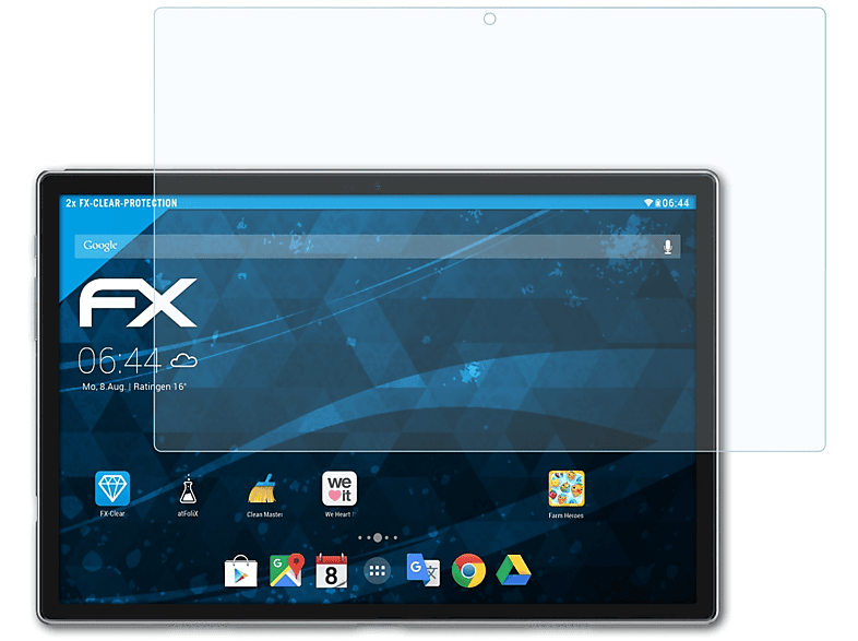 ATFOLIX 2x FX-Clear Displayschutz(für Ulefone A7) Tab