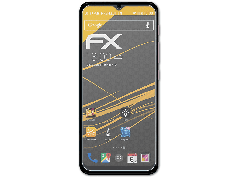 ATFOLIX 3x FX-Antireflex G30) Displayschutz(für Motorola Moto