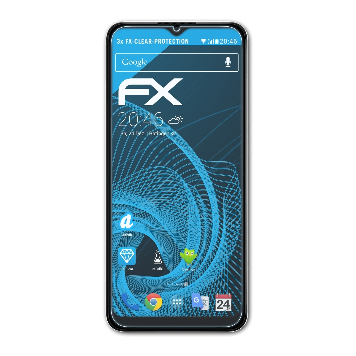 Galaxy FX-Clear A02s) Displayschutz(für ATFOLIX Samsung 3x