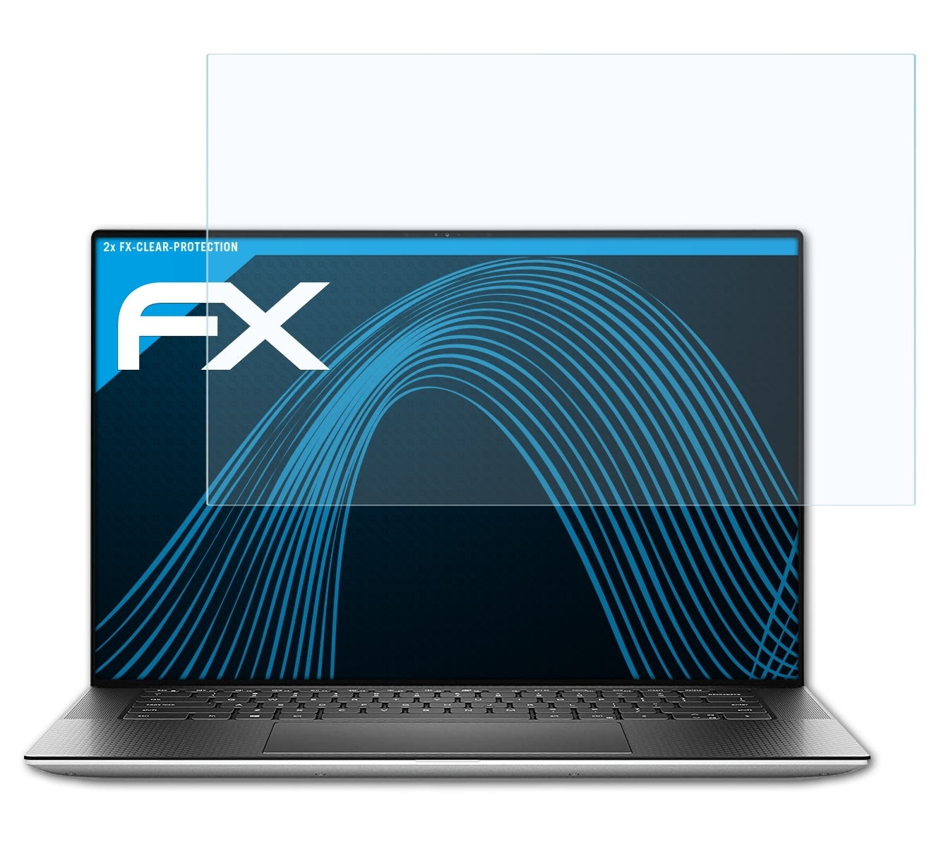 ATFOLIX 2x Dell 15 FX-Clear Displayschutz(für XPS (9500))