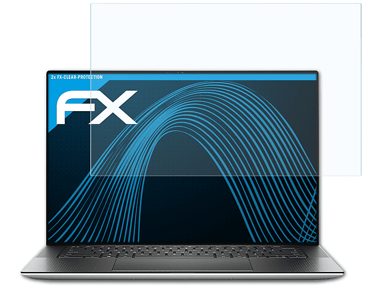 ATFOLIX 2x FX-Clear Displayschutz(für Dell XPS 15 (9500))