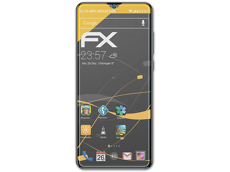 ATFOLIX 3x FX-Antireflex Displayschutz(für Cubot Note 20)