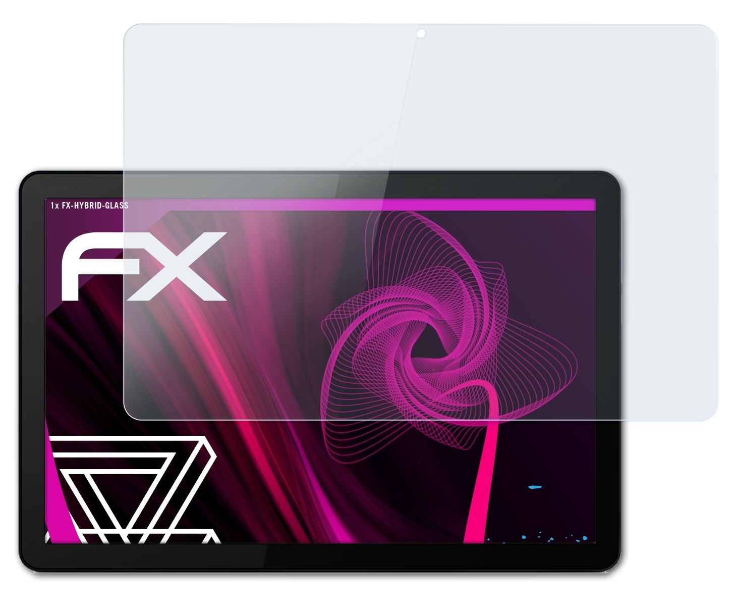 Chromebook) ATFOLIX Lenovo FX-Hybrid-Glass IdeaPad Duet Schutzglas(für