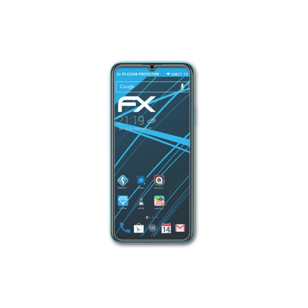 3x FX-Clear Y60) ATFOLIX Nova Displayschutz(für Huawei