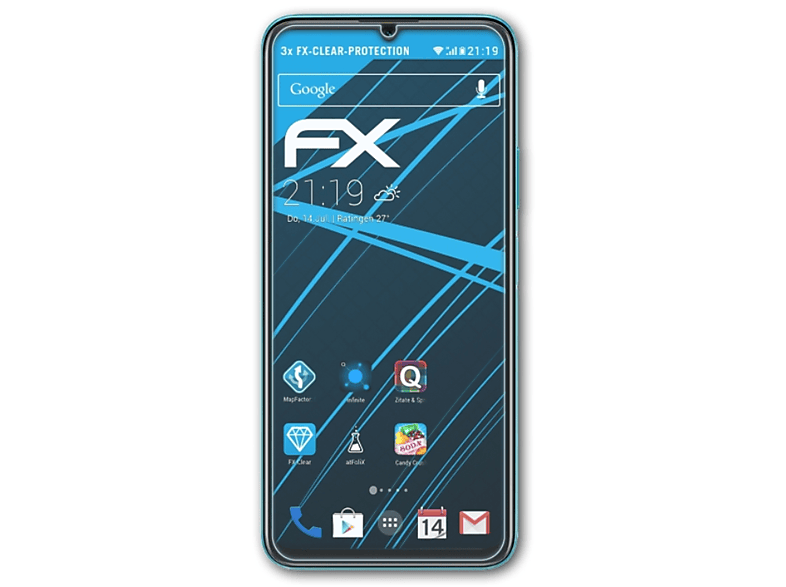 ATFOLIX 3x FX-Clear Displayschutz(für Huawei Nova Y60)