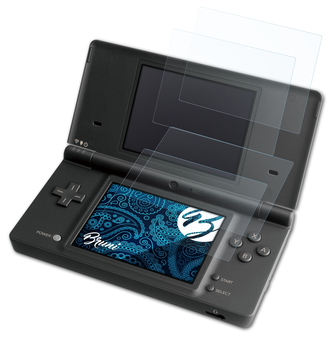 BRUNI Basics-Clear DSi) Nintendo Schutzfolie(für 2x