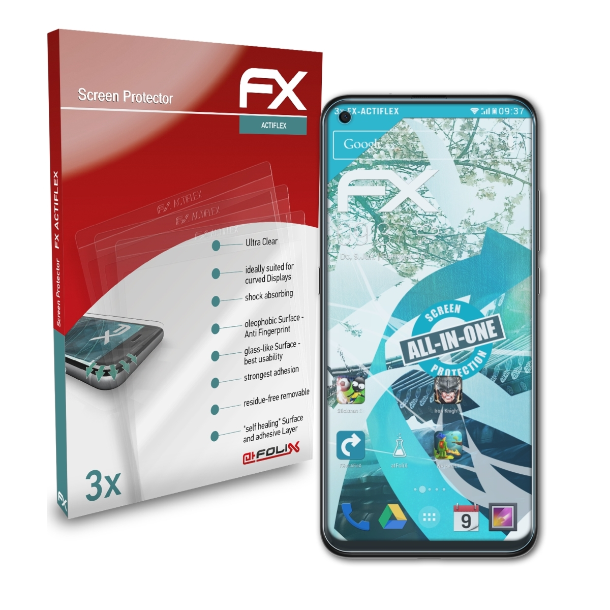 ATFOLIX 3x FX-ActiFleX Displayschutz(für TCL Plex) Alcatel