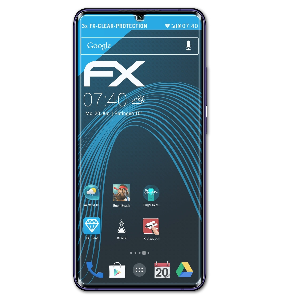 ATFOLIX 3x FX-Clear Displayschutz(für Xiaomi 10 Mi Note Lite)