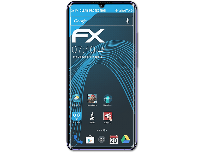 ATFOLIX 3x FX-Clear Displayschutz(für Xiaomi Mi Note 10 Lite)