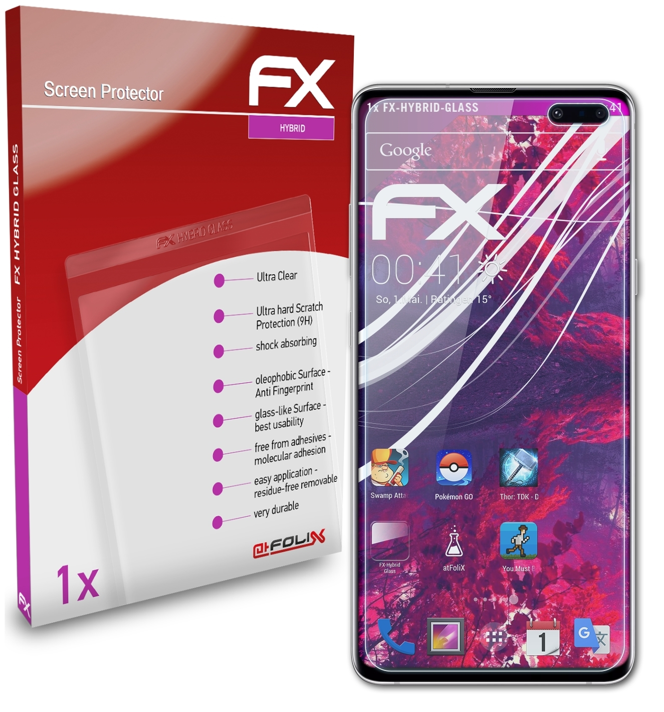 ATFOLIX FX-Hybrid-Glass Samsung 5G) Galaxy Schutzglas(für S10