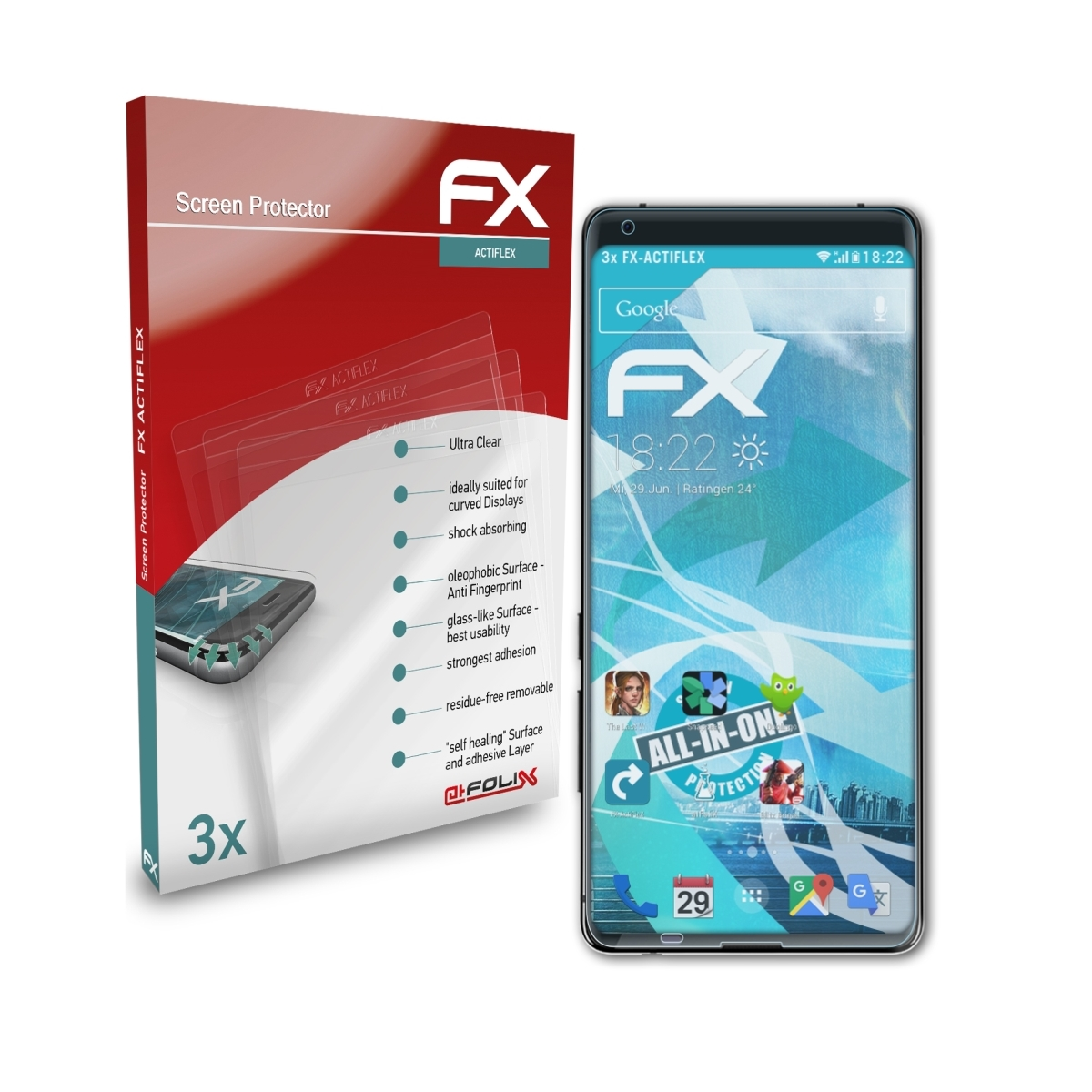 ATFOLIX 3x 2) Mix AllCall FX-ActiFleX Displayschutz(für