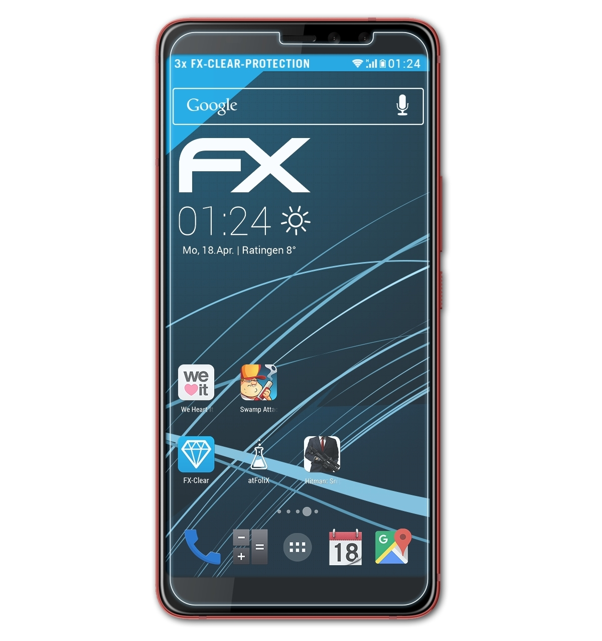 FX-Clear ATFOLIX 3x Displayschutz(für HTC EYEs) U11