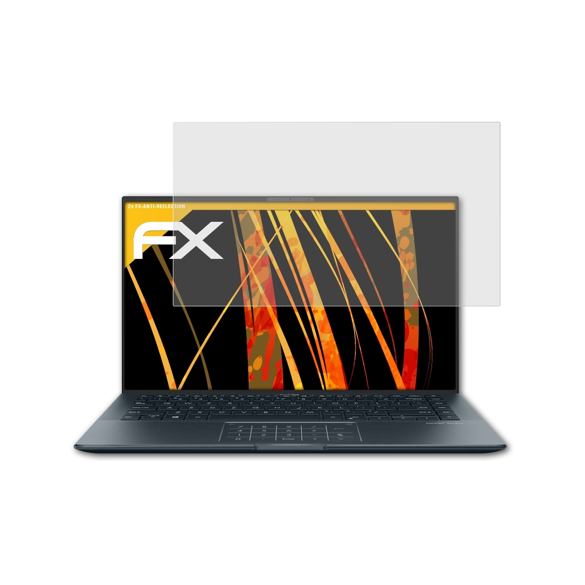 2x Asus FX-Antireflex (UX425EA)) 14 ZenBook Displayschutz(für ATFOLIX