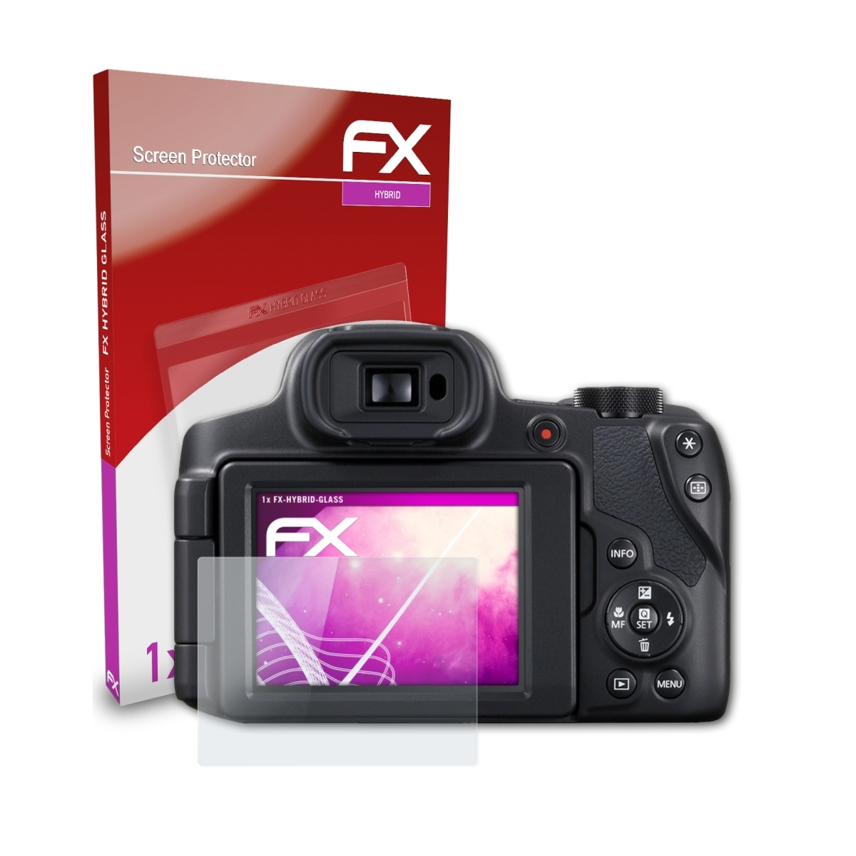 ATFOLIX FX-Hybrid-Glass Schutzglas(für Canon PowerShot HS) SX70