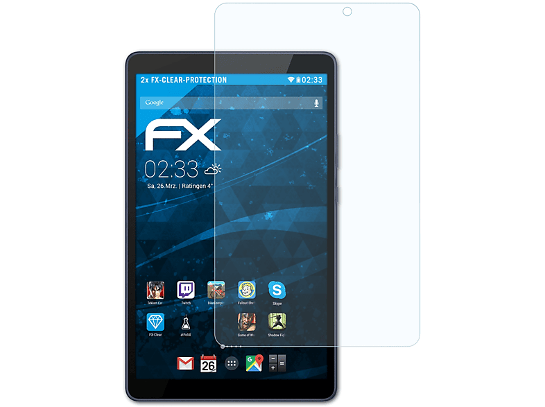 MatePad ATFOLIX Displayschutz(für 2x FX-Clear Huawei T8)