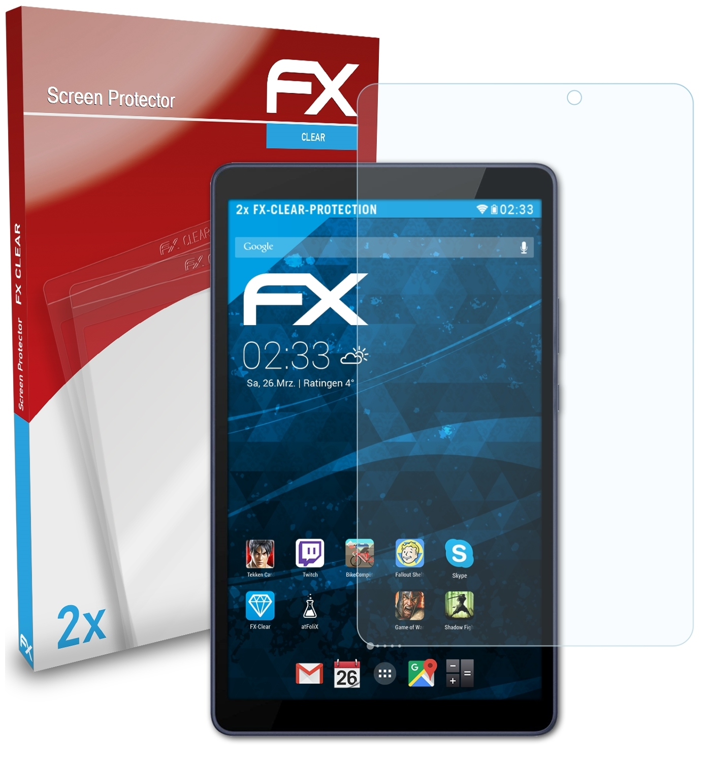 ATFOLIX 2x FX-Clear Displayschutz(für MatePad T8) Huawei