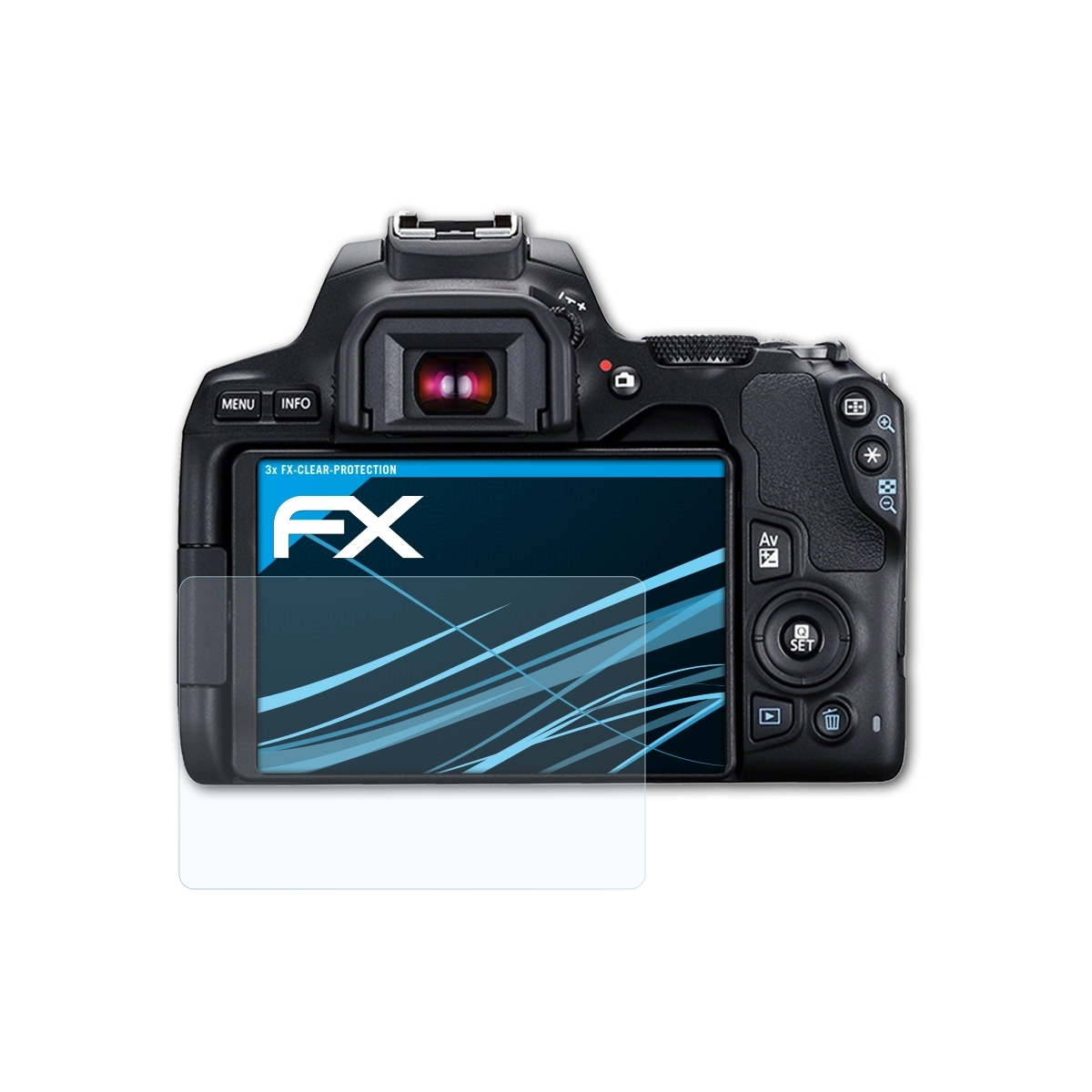 3x FX-Clear EOS 250D) Displayschutz(für ATFOLIX Canon