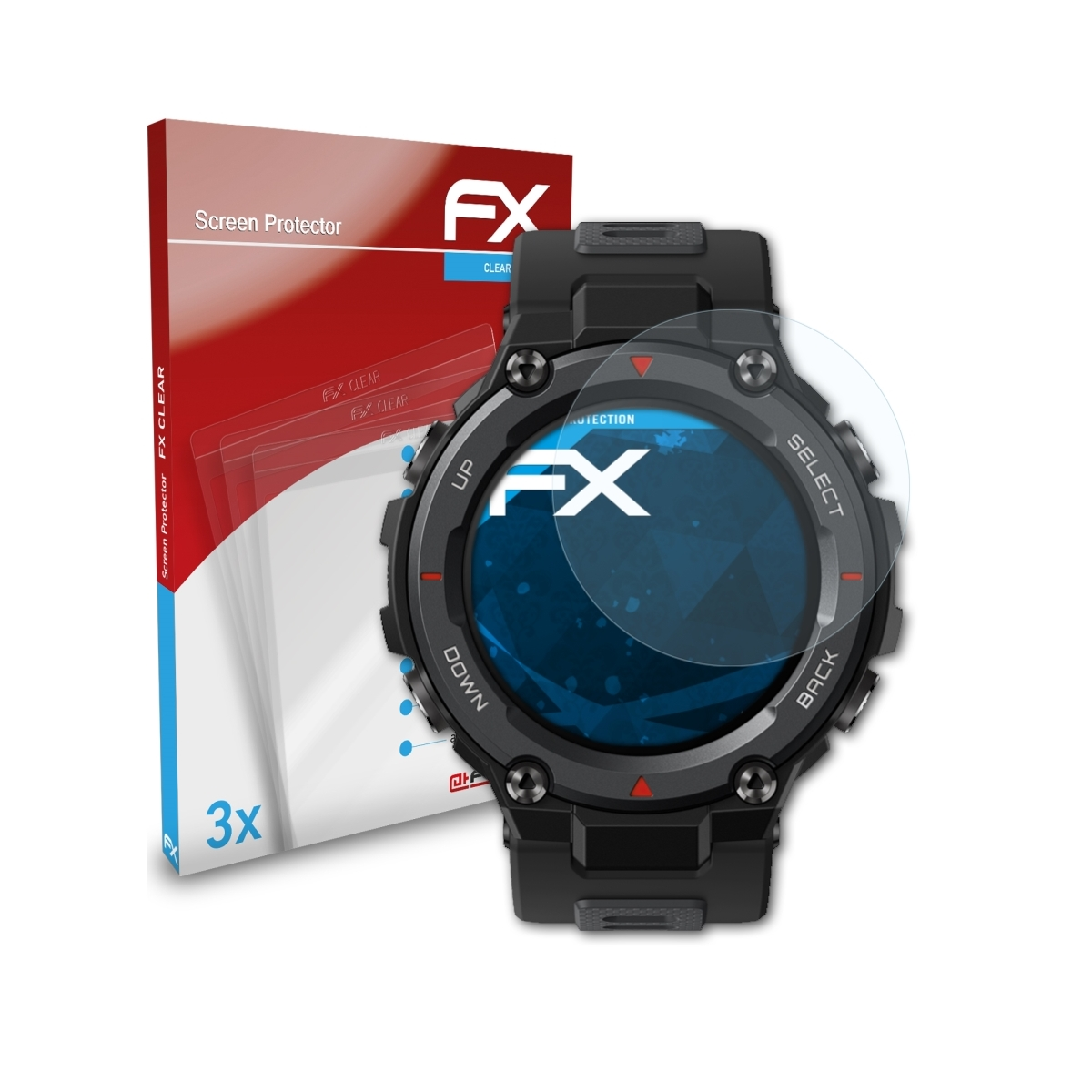T-Rex 3x Displayschutz(für Pro) FX-Clear ATFOLIX Amazfit