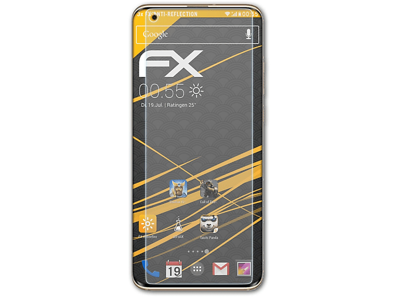 ATFOLIX 3x Xiaomi Displayschutz(für Mi 10) FX-Antireflex
