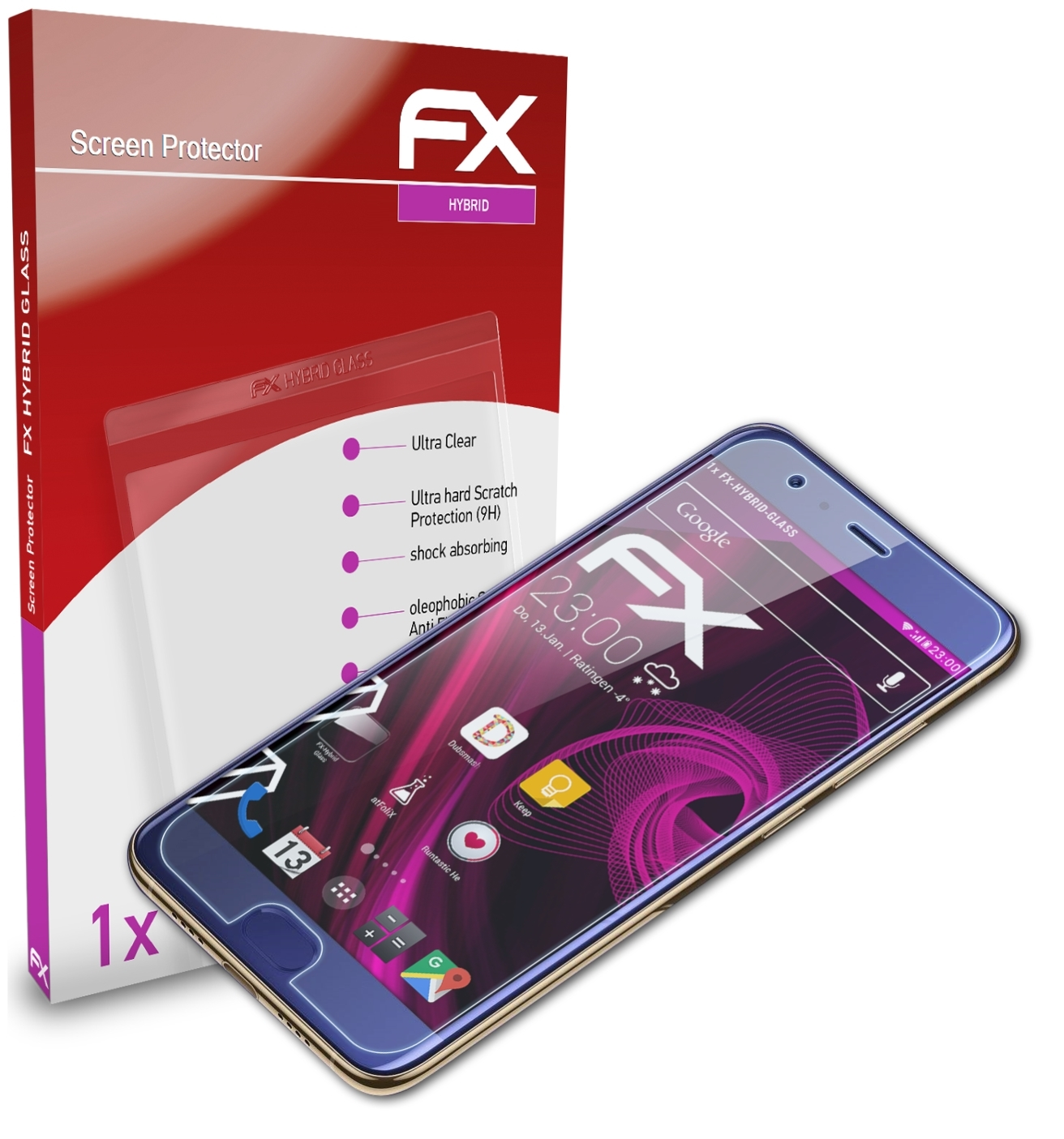 FX-Hybrid-Glass Xiaomi Mi6) ATFOLIX Schutzglas(für