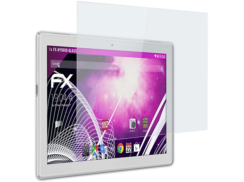 ATFOLIX FX-Hybrid-Glass Schutzglas(für Lenovo Tab 4 10)