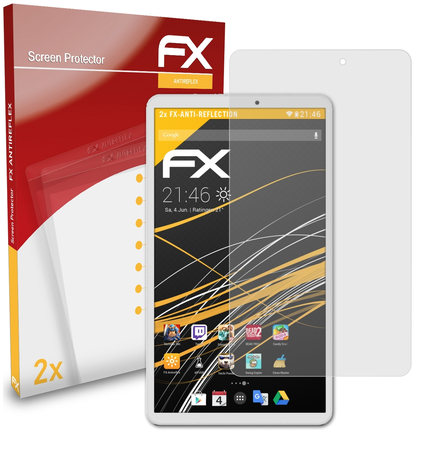 Alldocube FX-Antireflex Pro) 8 Displayschutz(für ATFOLIX 2x iPlay