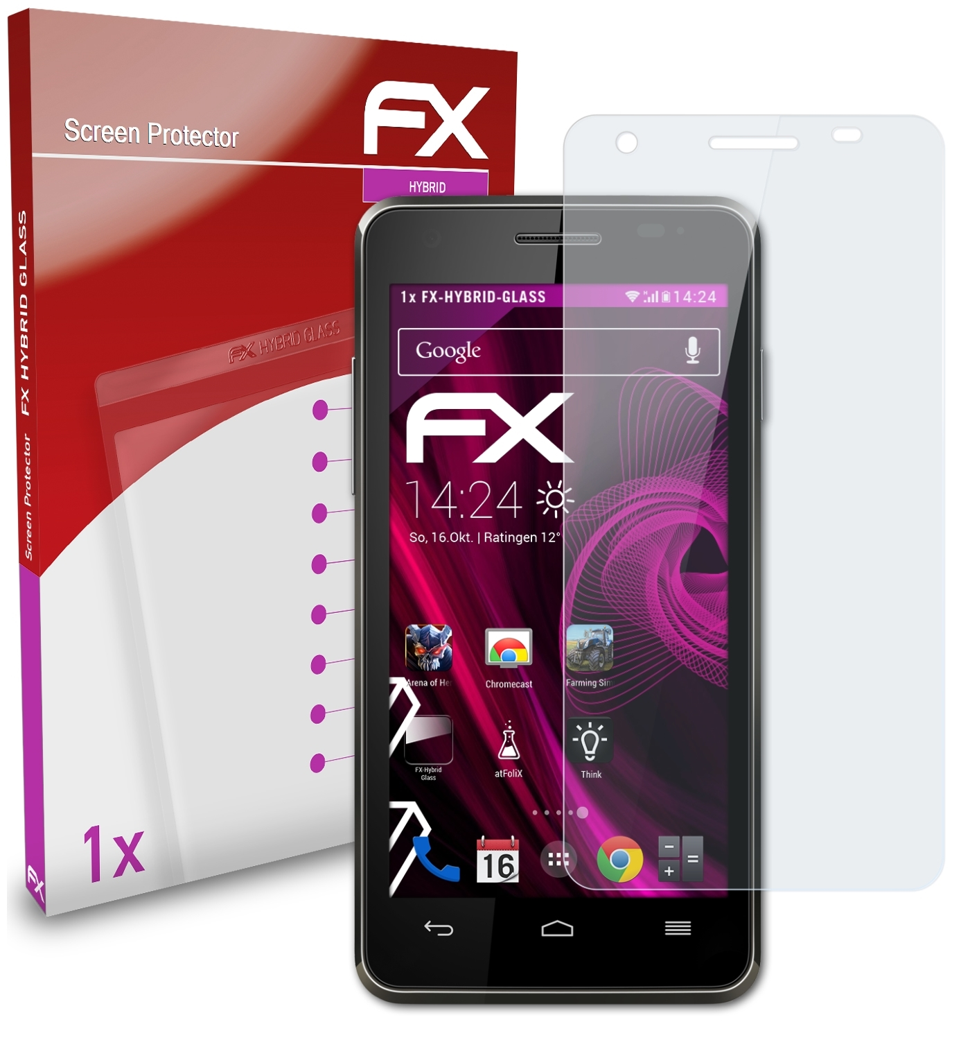 ATFOLIX FX-Hybrid-Glass Schutzglas(für Smart Turbo) 4 Vodafone