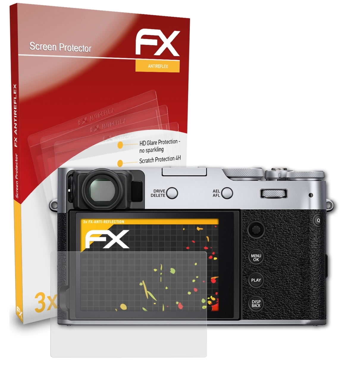 ATFOLIX FX-Antireflex 3x Fujifilm Displayschutz(für X100V)