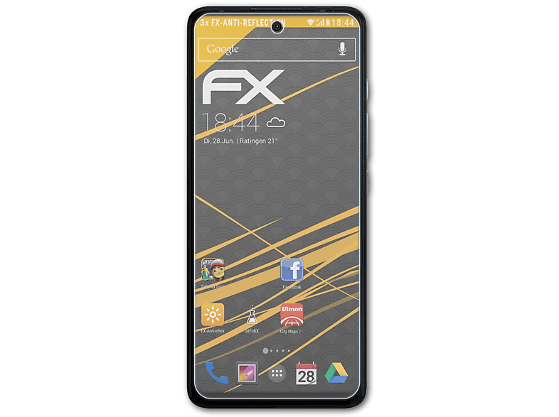 ATFOLIX 3x FX-Antireflex Displayschutz(für Motorola Moto G60)
